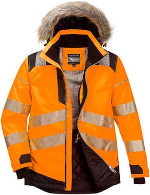 Portwest PW3 Hi-Vis Winter Parka Jacket