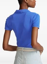 Polo Ralph Lauren Julie logo-embroidered Polo Shirt | Blue | FARFETCH