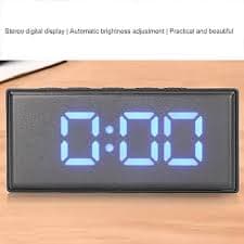 Amazon.com: Sunicon Digital Clock,Smart Digital Alarm Clock USB Powered Digital Alarm Clock LED Mirror Digital Display Electronic Alarm Clock for Dormitory Home Bedroom (Blue) : לבית ולמטבח