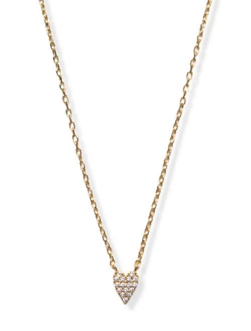 Argento Vivo Women's Sterling Silver Pavé Cubic Zirconia Heart Pendant Necklace
