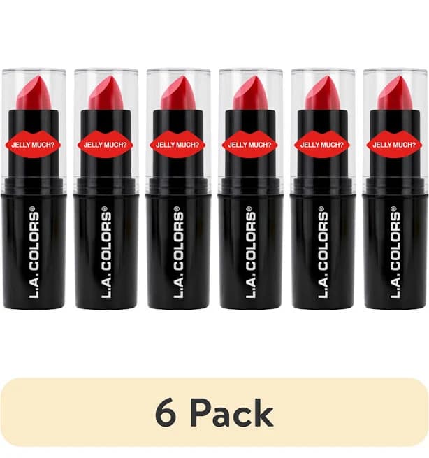 (6 pack) L.a. Colors Long-Wearing Satin Finish Velvet Pout Chaser Lipstick, Jelly Much, .013 oz, Size: 0.13 oz