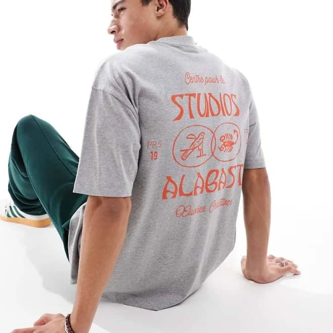 ASOS Oversized T-Shirt with Back Text Graphic