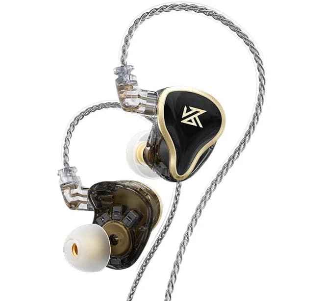 Linsoul KZ ZAS 7BAs+1DDs Hybrid 16 Drivers HiFi in Ear Monitor Black / No MIC