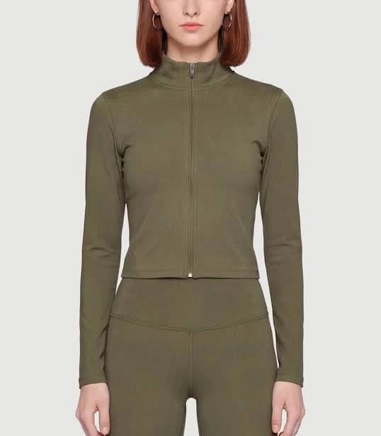 Women's Mock Neck Zip Front Active Jacket