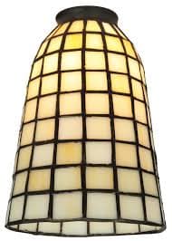 Gracie Oaks 6.5" H Glass Bell Ceiling Fan Fitter Shade ( Uno ) in Beige | Wayfair