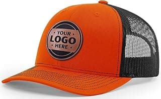 Custom Trucker Leather Patch Hat Laser Engraved