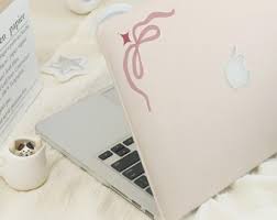 Pink Bow Mac Case | Protective Laptop Case Cover for MacBook Air 15 13/11 Pro 13/14/15/16 2020 2021 M4 2022 A2780 | Simple Hardshell Case - Etsy