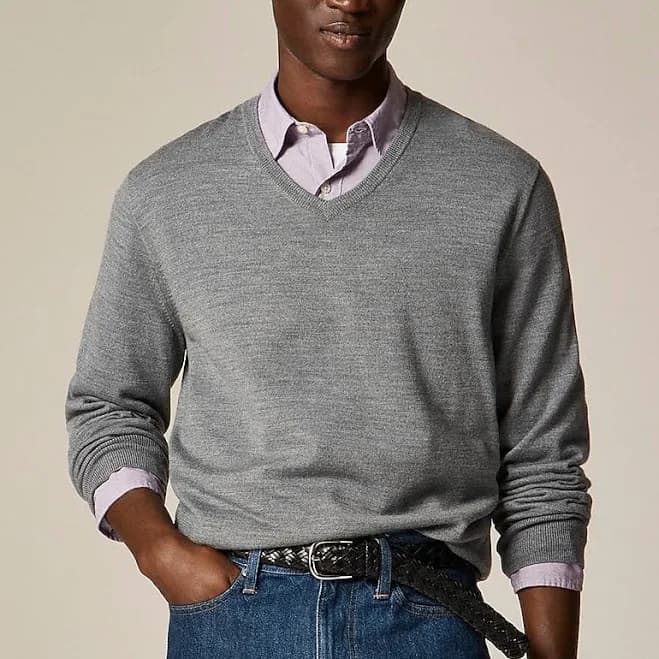J.Crew Men's Merino Wool V-Neck Sweater