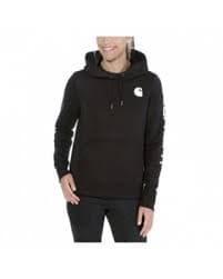 Carhartt Logo Sleeve women hoodie black | Aftermarket-custom-parts