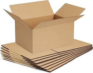 Small Shipping Boxes 8x6x4 Inch 10 Pack Brown Box Corrugated Cardboard Boxes for Packaging Small Business, Mailing Boxes for Shipping