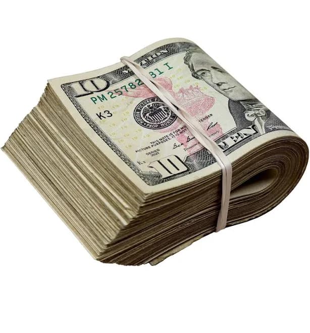 100x $10 Aged Full Print Bills New Series Prop Money Band