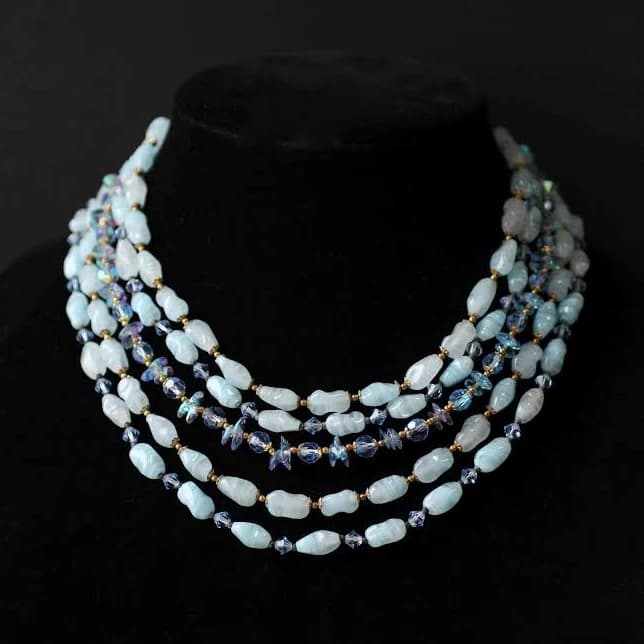 Czech Glass Twist Bead Necklace