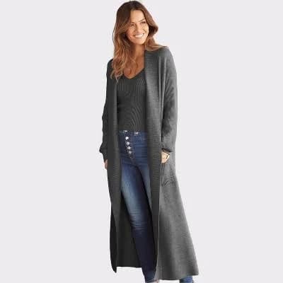 Lascana Women's Long Knit Cardigan with Pockets
