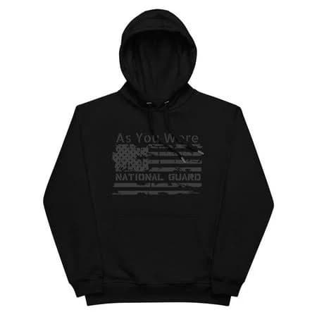 National Guard Hoodie (Black, M), Adult Unisex, Size: Medium