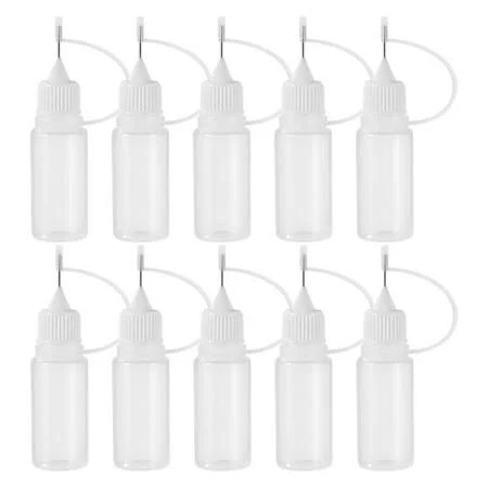 Liquid Precision Tip Applicator Bottle Plastic Squeeze Bottles Refillable Bottles Glue Dispensing Bottle 10 Pcs