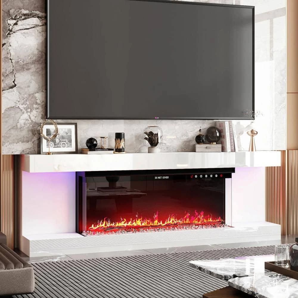 FUFU&GAGA Freestanding Electric Fireplace TV Stand