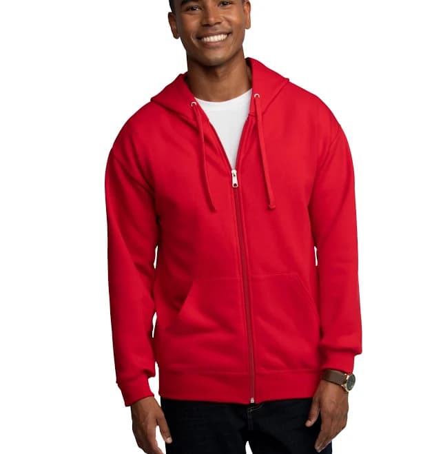 Fruit of the Loom Men's EverSoft Fleece Full Zip Hoodie Jacket