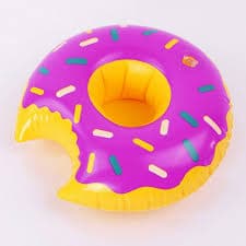 Water Inflatable Cup Holder Donut Floating Coaster for Swimming Pool Party Decor (Purple) - Walmart.com
