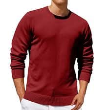 HAiming Men Solid Color Knitted Sweaters Long Sleeve Round Neck Pullover Tops Plus Size Casual Bottom Layer Shirts - Walmart.com