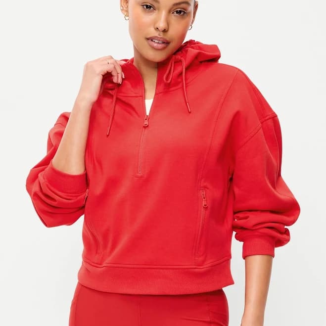 Old Navy Women's Dynamic Fleece Half-Zip Hoodie