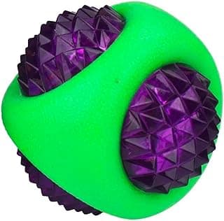 Dog Dental Lighted Translucent Rubber Diamond Balls 3 inch Small to Medium Canines (Green)