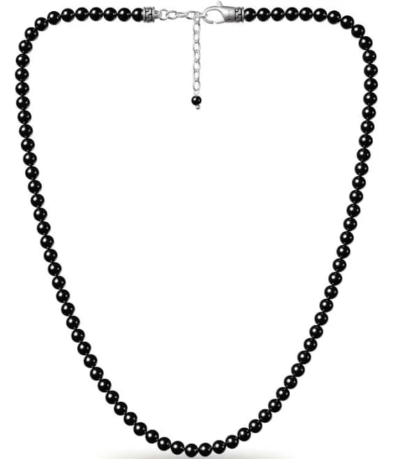 Black Obsidian Beaded Necklace