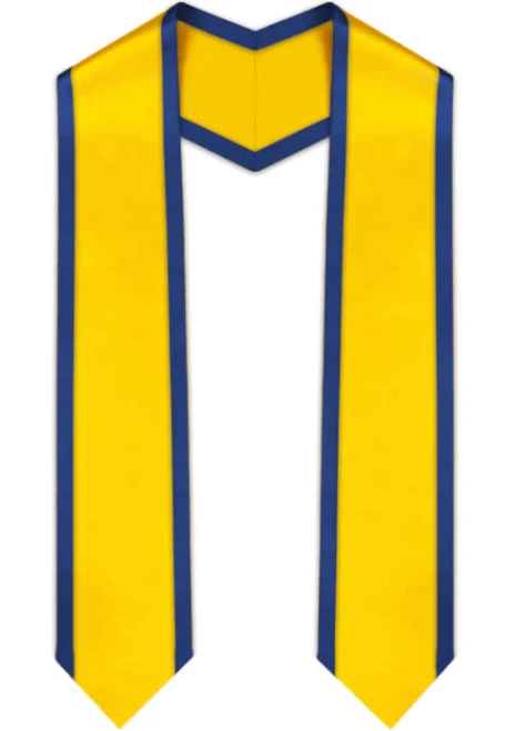 Royal Blue Pointed Graduation Stole