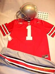 Ncaa Nike Youth Medium Ohio State Buckeyes #1 Red Football Jersey Helmet Uniform