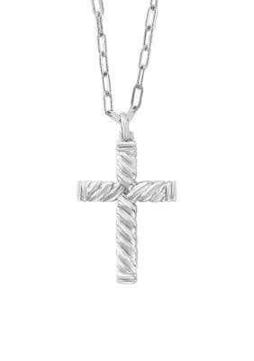 Effy Men's Sterling Silver Cross Pendant Necklace