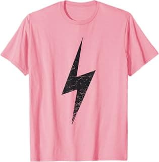 Minimalistic Design with Lightning Bolt Grunge T-Shirt