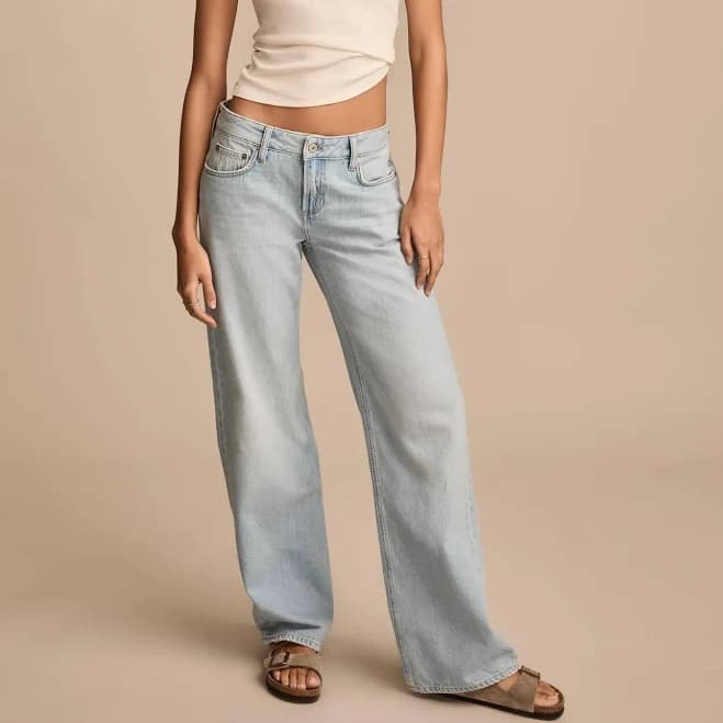 Lucky Brand Women's Baggy Wide Leg Jeans