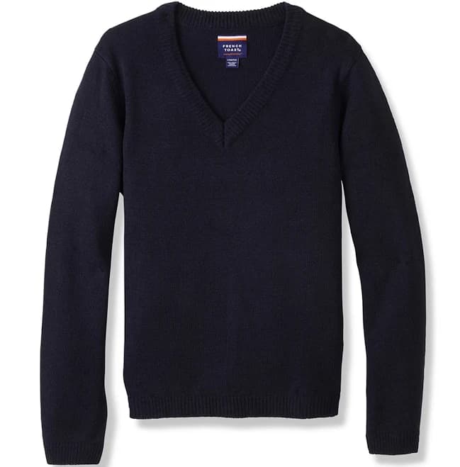 French Toast Co-Ed V-Neck Pullover Sweater