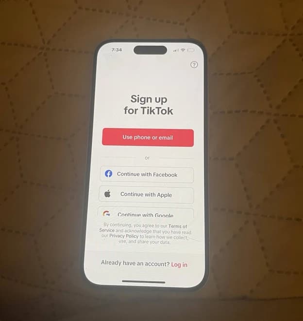 Iphone Pro 14 Gold With Tiktok App Installed