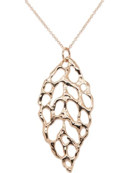 Lace ~ Large Pendant in Gold 14k Gold