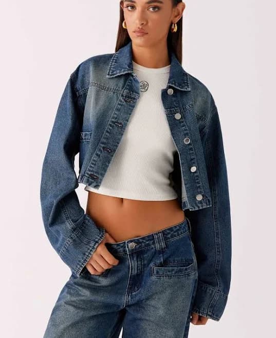 Joan Cropped Denim Jacket