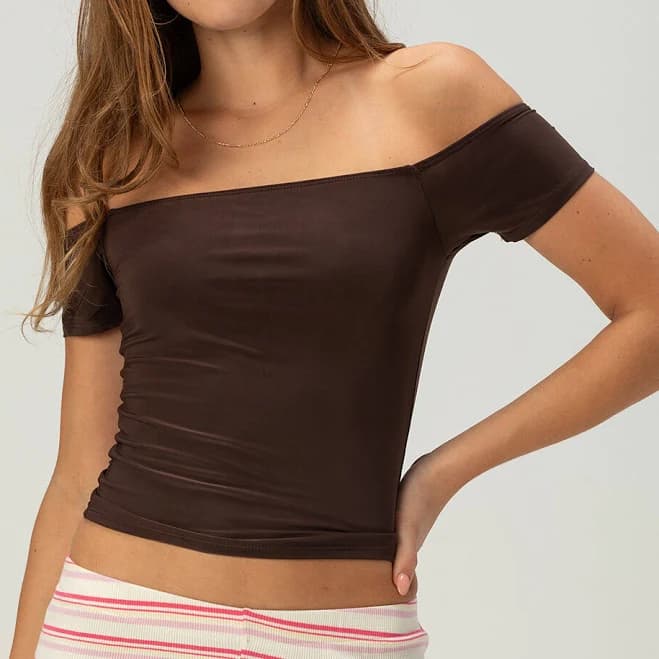 Tillys Women's Off The Shoulder Butter Soft Top