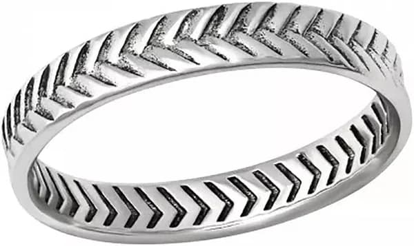 Sterling Silver Patterned Band Ring