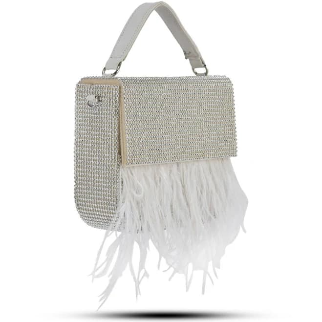 Forever Noor Flowy Feather Handbag