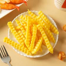 10Pcs Simulation French Fries PVC Artificial Ripple Shape Wolf Tooth Fries Model Fake Food Burger Shop Display Photography Props - AliExpress
