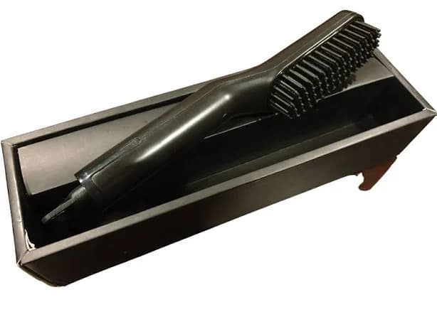 Styling Hair Straightener Brush Ceramic Tourmaline Black and Gold
