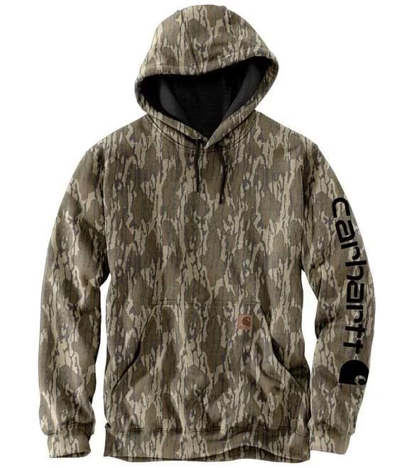 Carhartt Logo Sleeve Midweight Camo Hooded Sweatshirt
