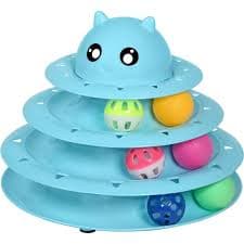 UPSKY Cat Toy Roller Ball Tower, 3 Level Blue, Multi-Layer Design - Walmart.com