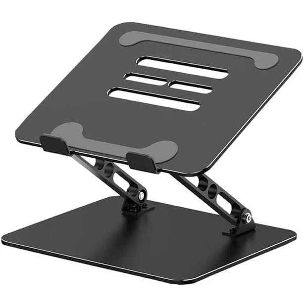 OBJLGEV Adjustable Metal Foldable Laptop Stand Riser Ventilated Cooling Portable Holder for 10-15.6 Laptops
