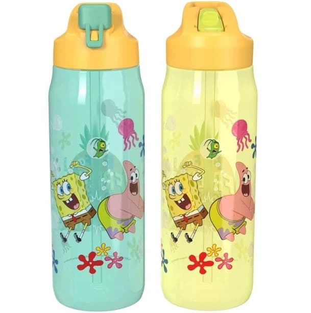Set Of 2 SpongeBob 20 Oz Water Bottle + Carry Handle Target