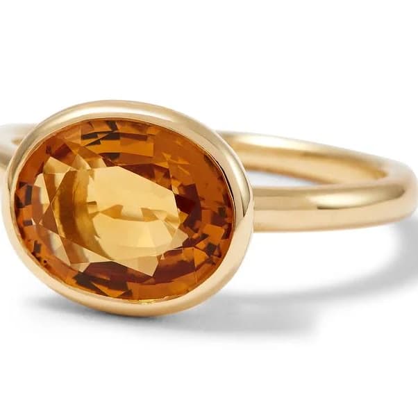 The Josephine Oval Cut Dark Citrine