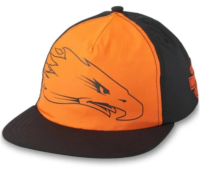 Harley Davidson Screamin' Eagle Adjustable Snapback Hat Black/orange