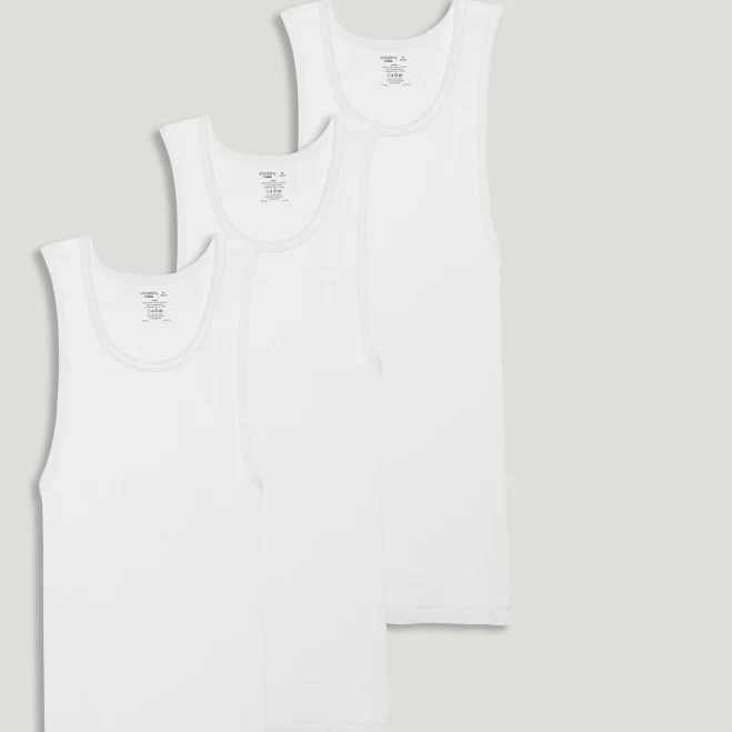 Jockey Men's 100% Cotton Tall A-Shirt Tank (3 Pack)
