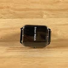 Black Unisex Color Display Touch Screen Rectangular Shape Smart Watch