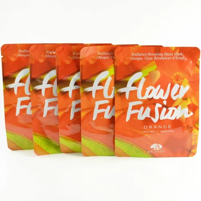 5 Origins Radiance-boosting Sheet Mask Flower Fusion Orange - Set Of 5
