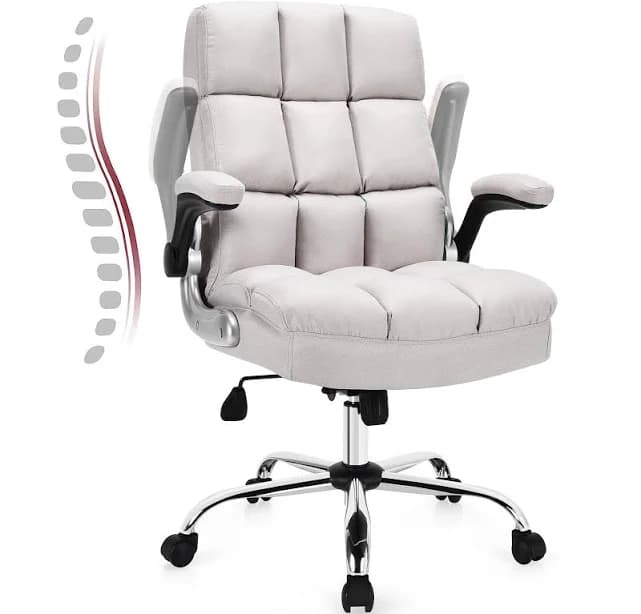 Big & Tall Ergonomic Office Chair High-Back Executive Computer Desk Chair with Flip-up Arms